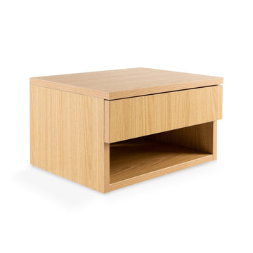 Ettore 15.71" Mid-Century Modern Floating Wall Mounted Nightstand with Soft-Close Drawer and Cable Hole - JONATHAN Y